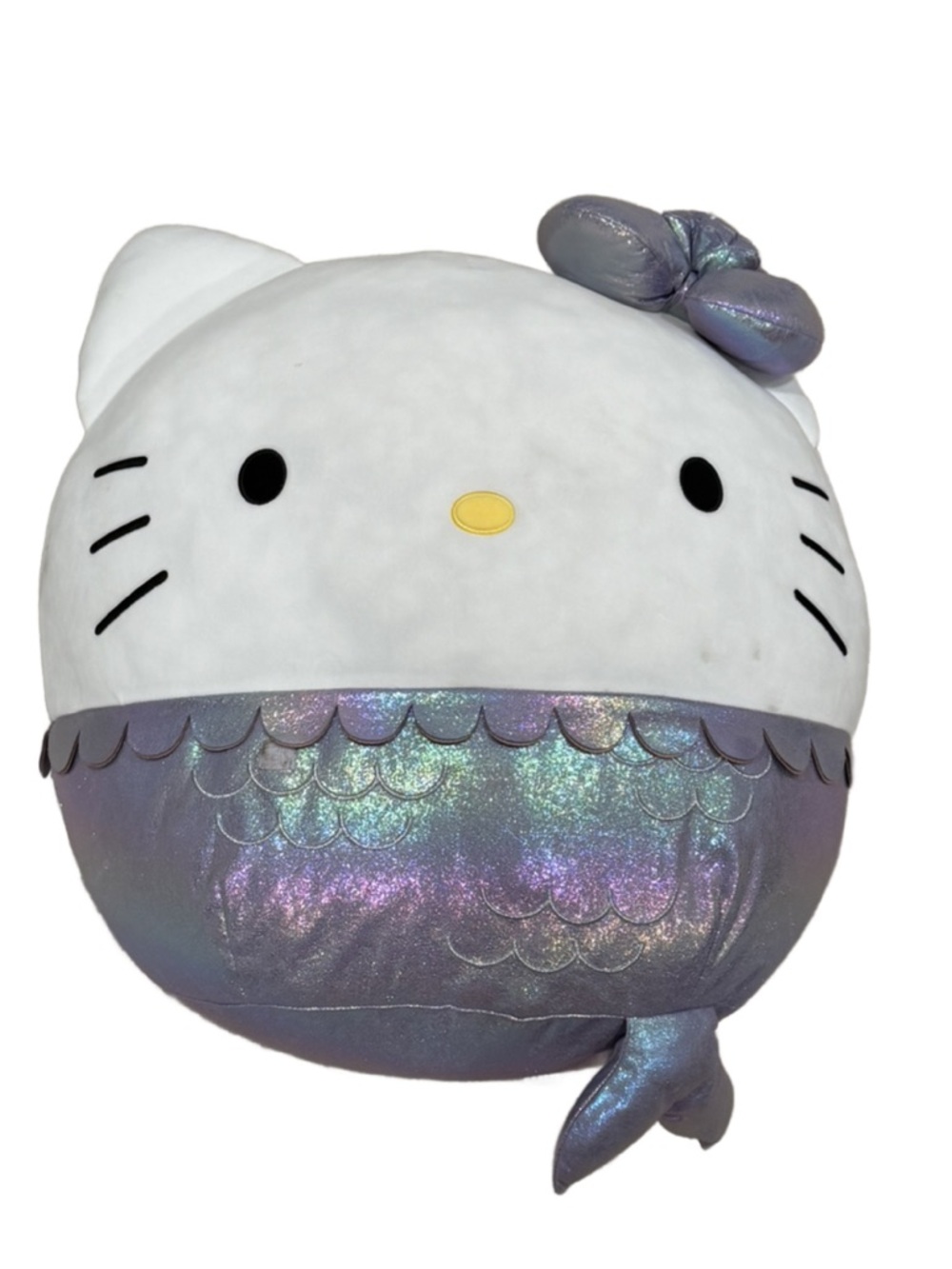 SQUISHMALLOWS Hello Kitty Iridescent Lavender & White Mermaid 20” NWT